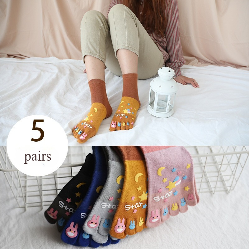 5 Pairs Five-finger Socks Wome - Toe Sock Split avis et prix