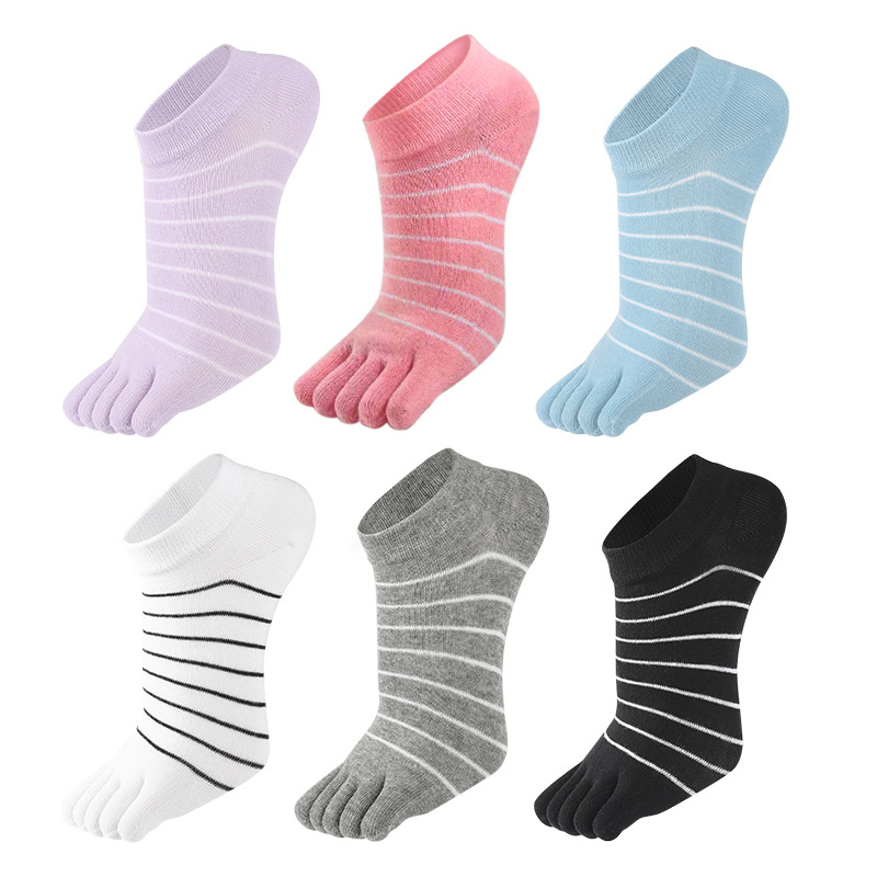 1/5 Pairs Women Striped Five T - Ankle Sock Low Cut avis et prix