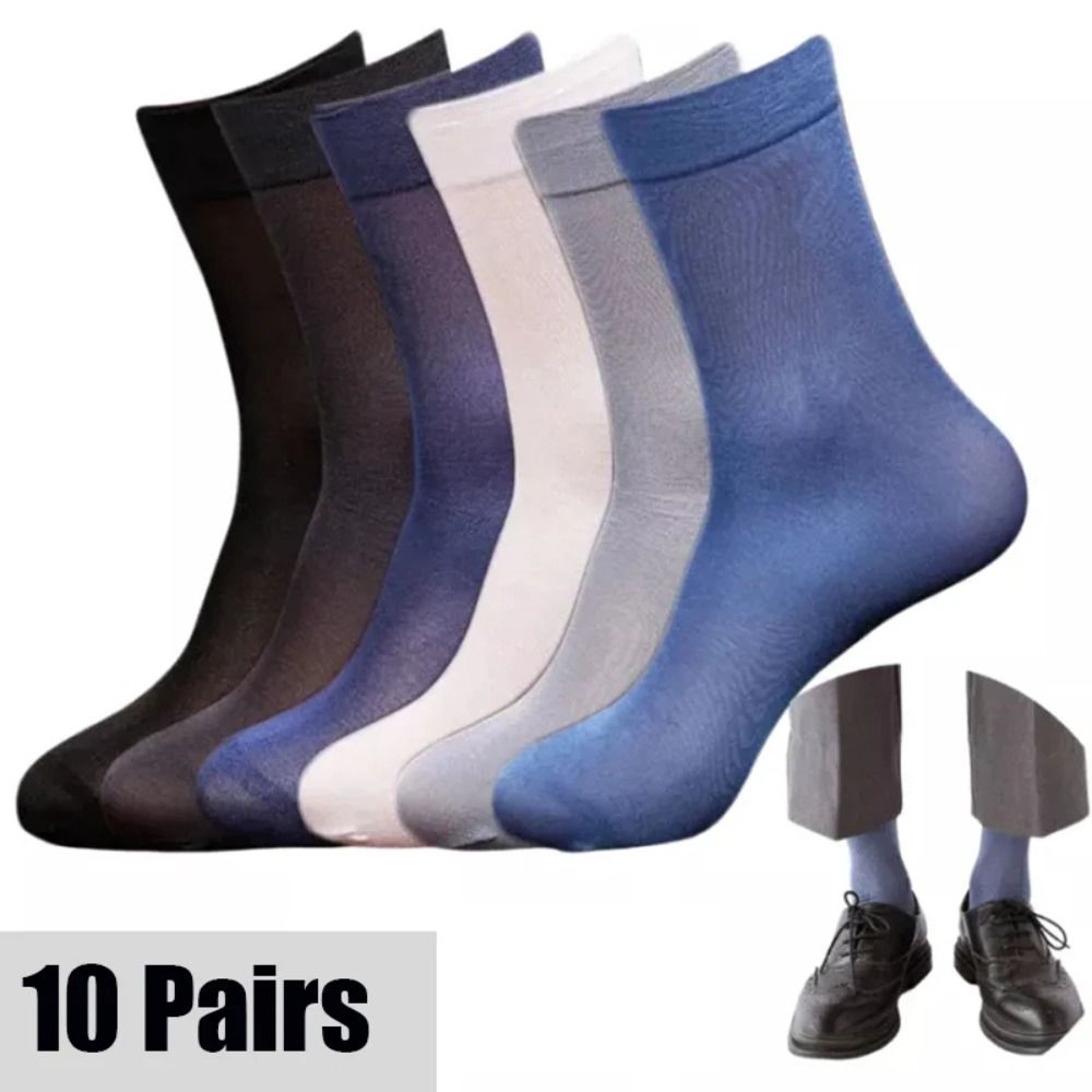 10pairs New Breathable Men Ice - Silk Sock Bamboo avis et prix