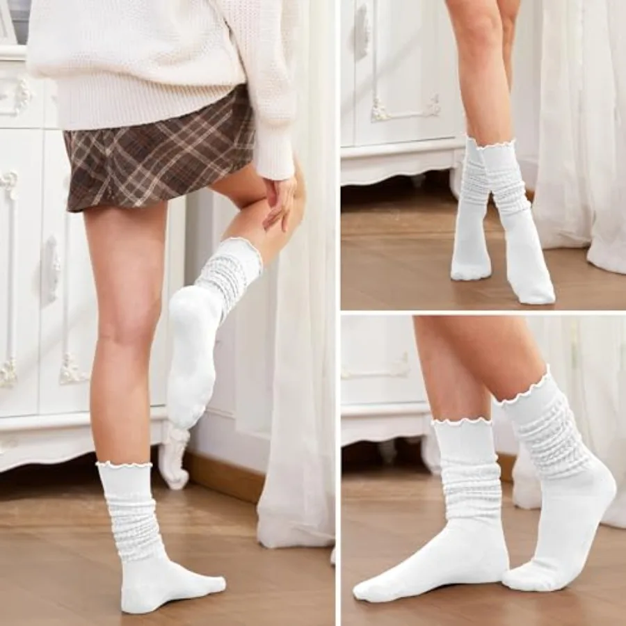 Women's Ruffle Slouchy Socks 3 - Boot Sock Slouchy avis et prix