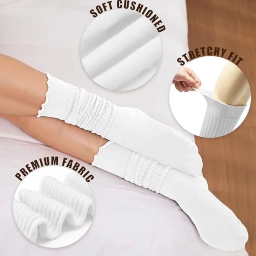 Women's Ruffle Slouchy Socks 3 - Boot Sock Slouchy avis et prix