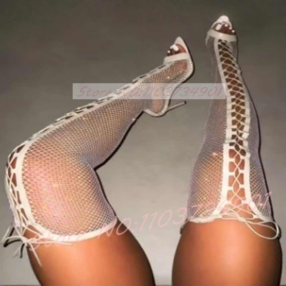 Fishnet Stocking Thigh-High Bo - Fishnet Stocking Women avis et prix
