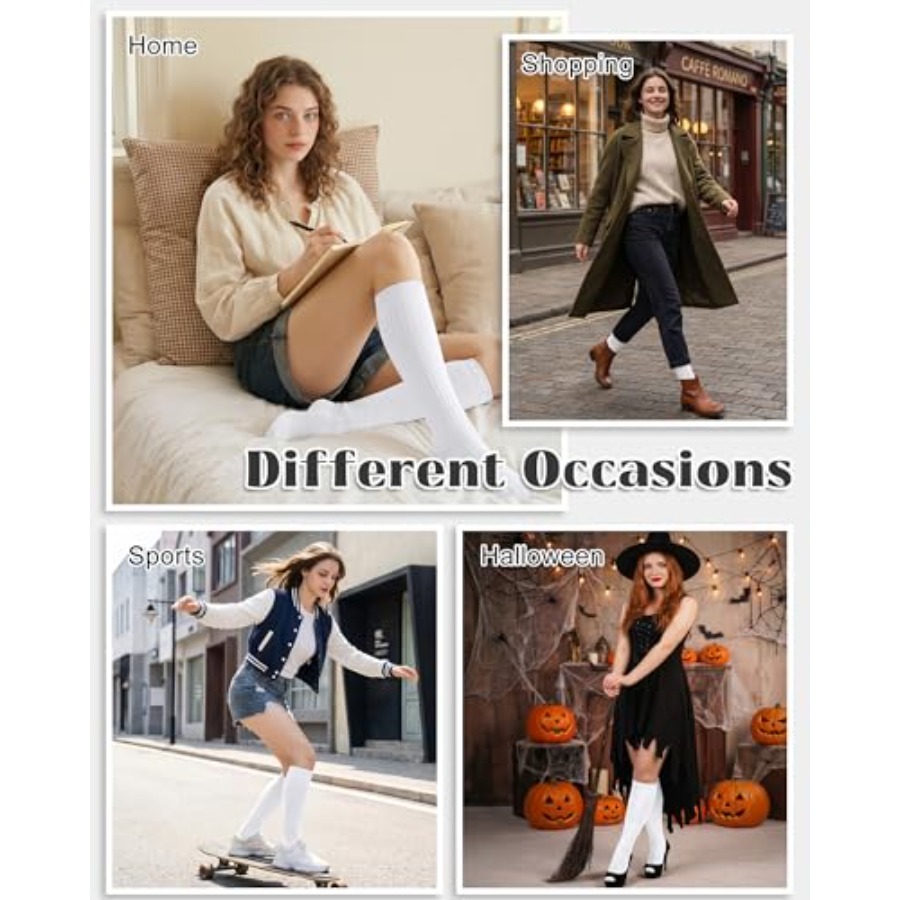 Justay 3 Pairs Womens Knee Hig - Boot Sock Slouchy avis et prix