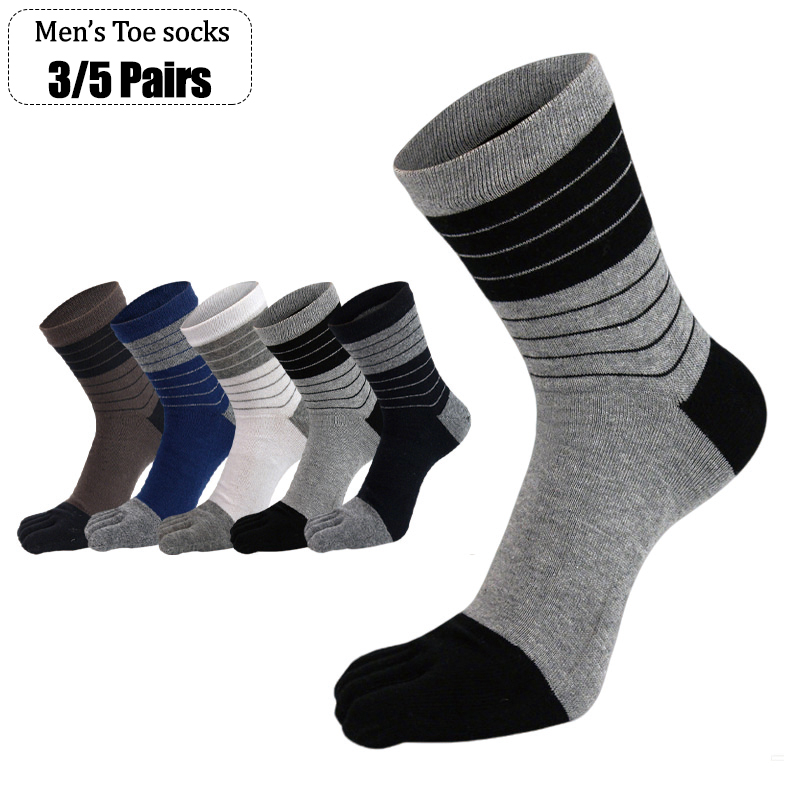 3/5 Pairs Men Five Toe Crew So - Toe Sock Split avis et prix