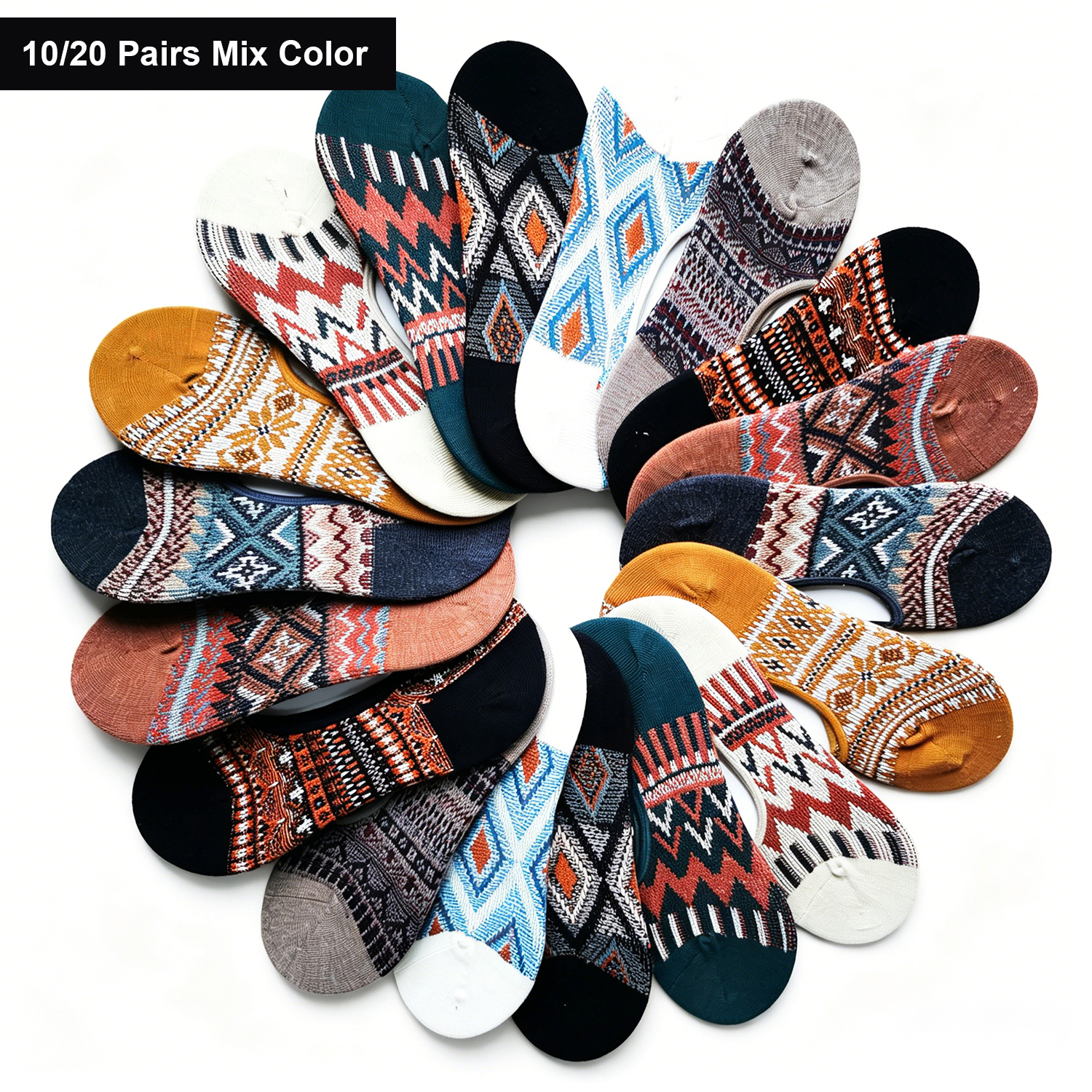 10/20 Pairs No Show Socks Men  - No Show Sock Women avis et prix