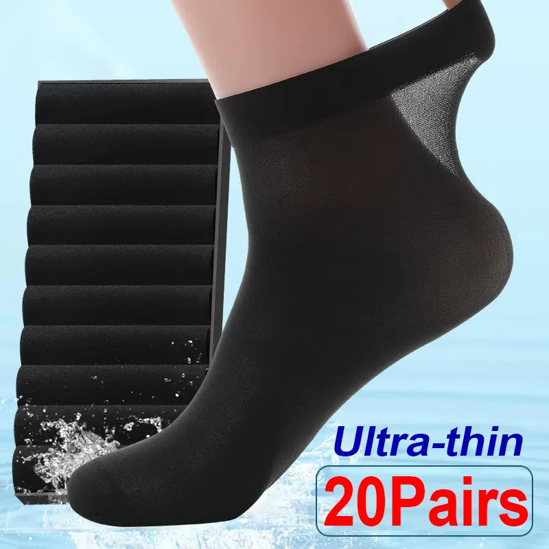 Men Ice Silk Socks Summer Spri - Silk Sock Bamboo avis et prix